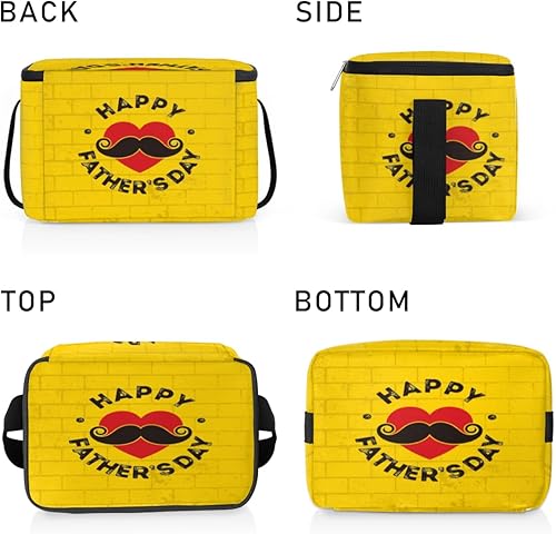 Miniatura 4 de Bolsa de almuerzo aislada para el Día del Padre, reutilizable, bolsa cuadrada de comida para adultos y hombres, lonchera para trabajo, viajes, picnic