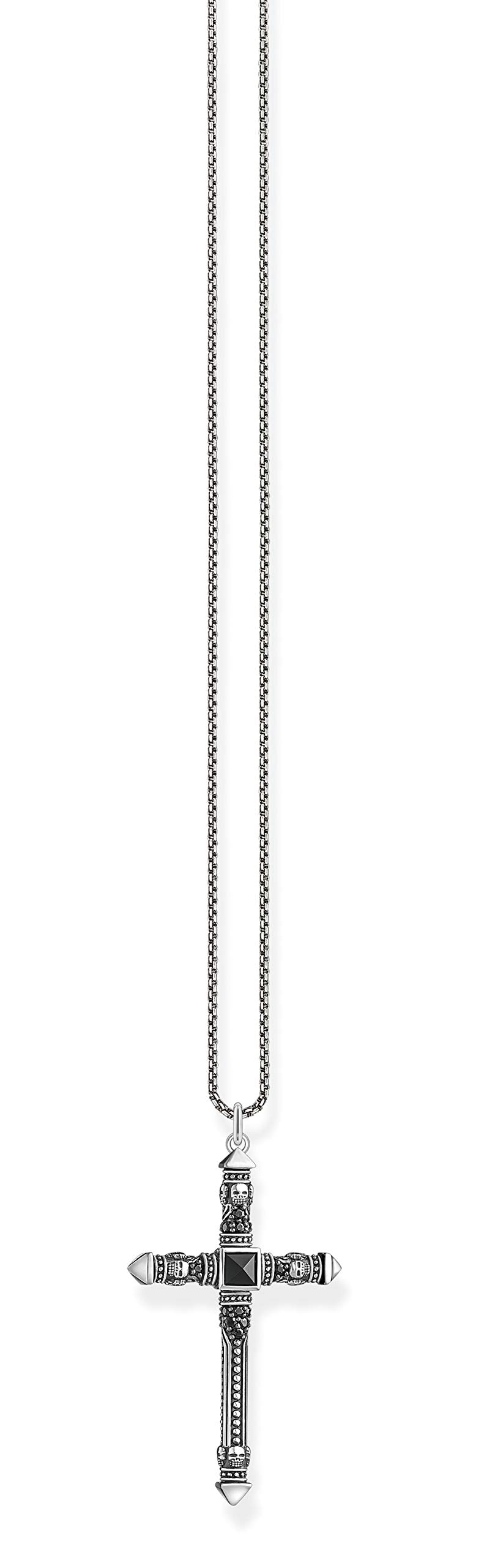 Thomas Sabo Necklace cross 925 Sterling Silver, Blackened