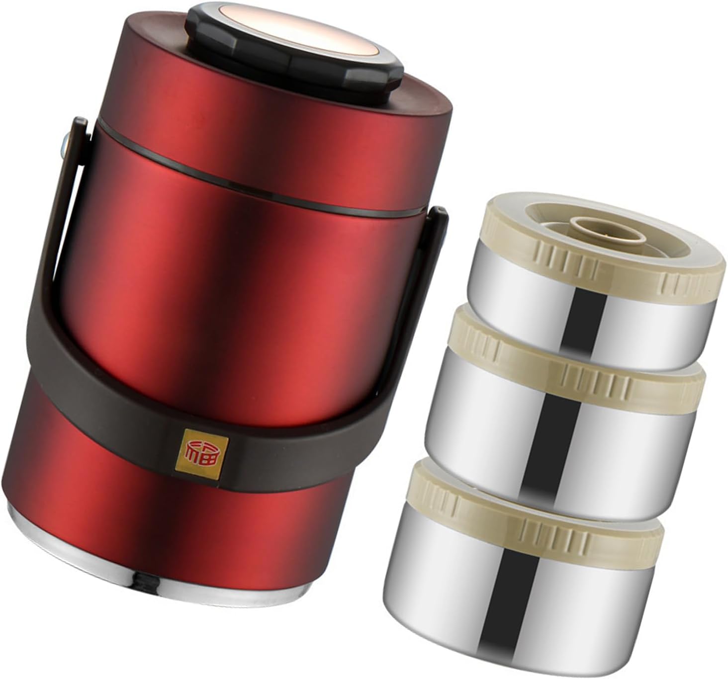 3 Layer Nonrust Steel Insulated Food Container Capacity Leak Proof Thermal Lunch Jar For Camping Gym Travel