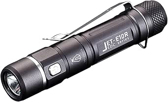 JETBeam E10R Black 650 Lumens E10R LED Rechargeable WaterResistant Flashlight