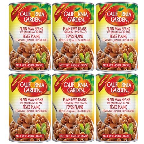 California Garden - Premium Fava Beans, Plain (6 Pack) 15.9oz