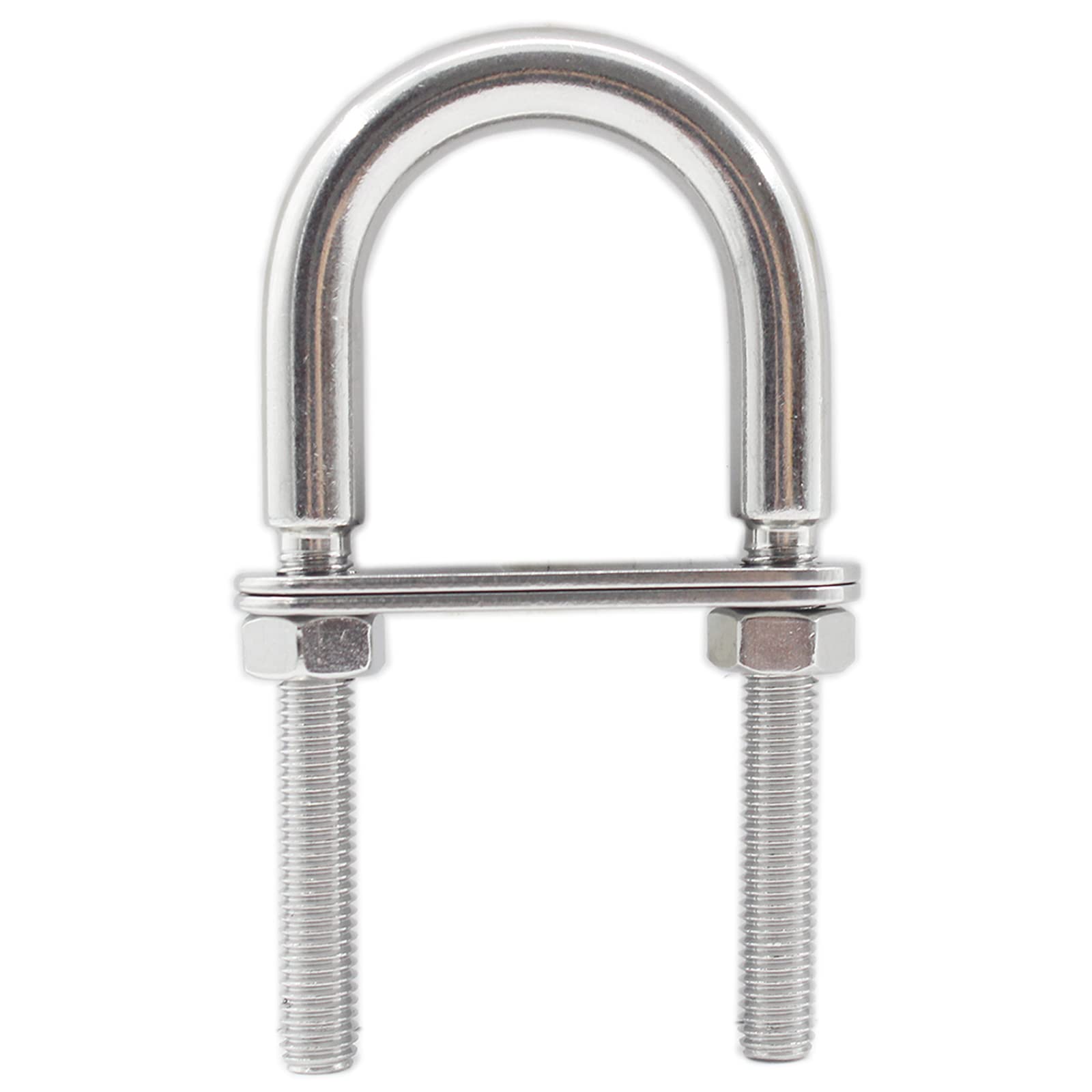 Stainless Steel Marine Boat Bow Eye U-Bolt - M8x100mm, 304 Grade, With Nuts & Plates - View #6