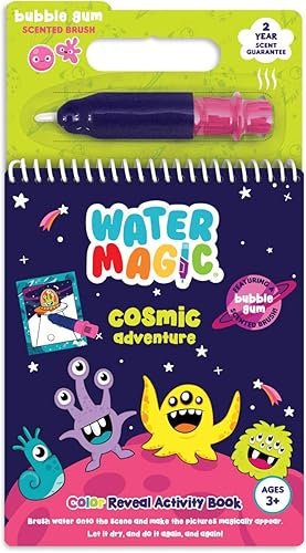 Miniatura 7 de Water Magic - Libros de actividades perfumados reutilizables para revelar el agua, sin ensuciar, toda diversión por Scentco (aventura cósmica y