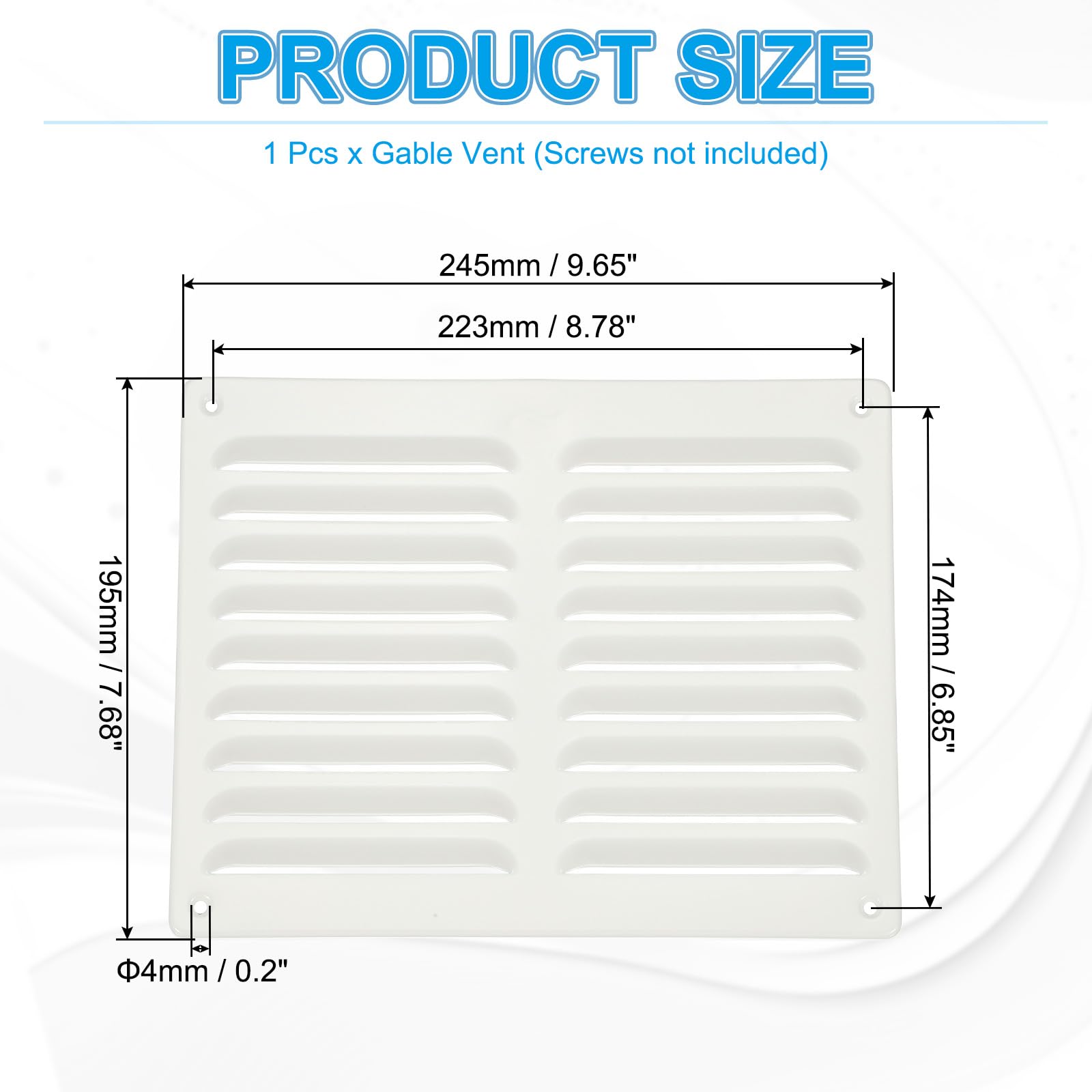 PATIKIL 10x8 Inch Aluminum Vent Cover - Image 2