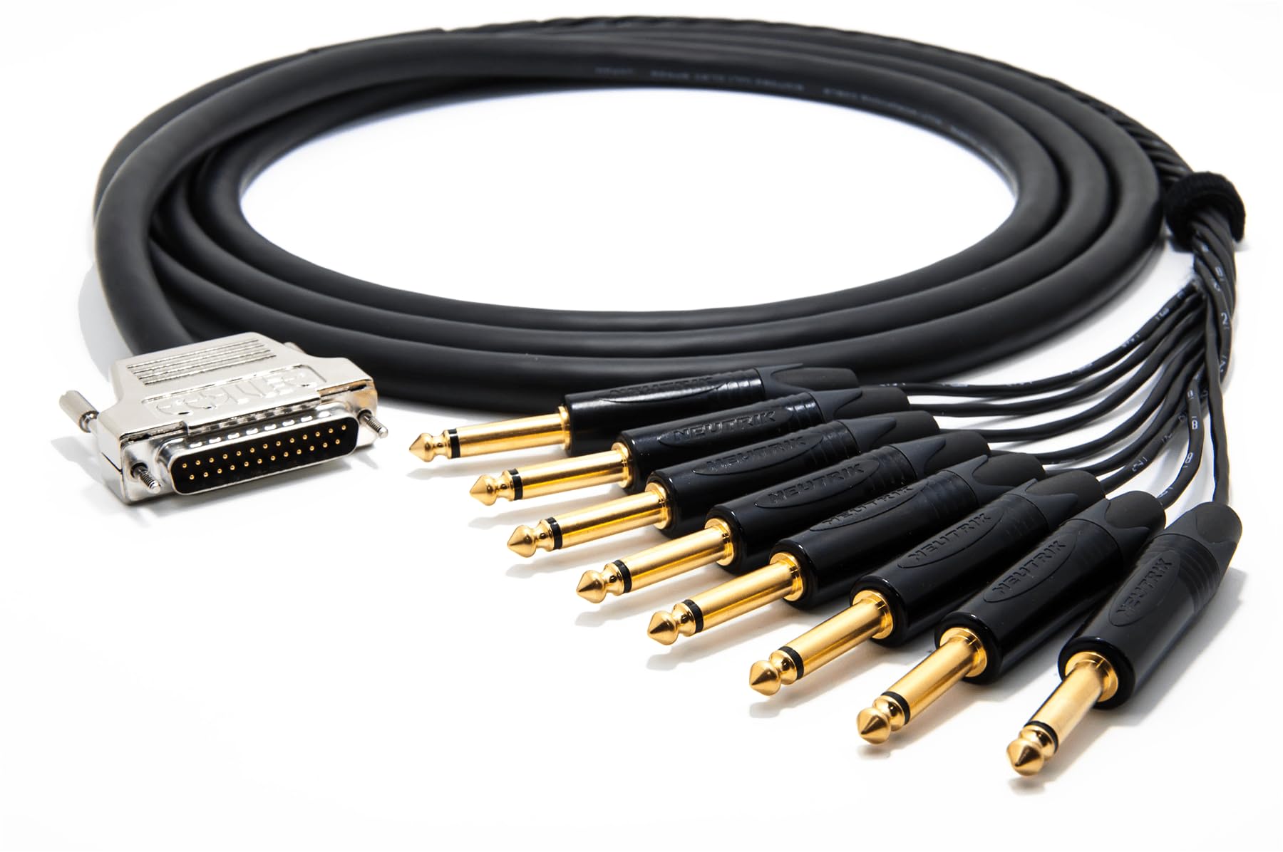 enoaudio Mogami 2932 8 Multicore Analog Kabel Breakout | Gold D-Sub 25 - Neutrik 6,3mm TS klinke | HiFi, 0,5 m