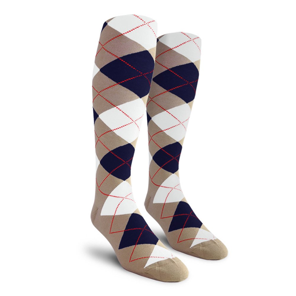Golf Knickers Colorful Knee High Argyle Cotton Socks For Men Women and Youth (A-Z)