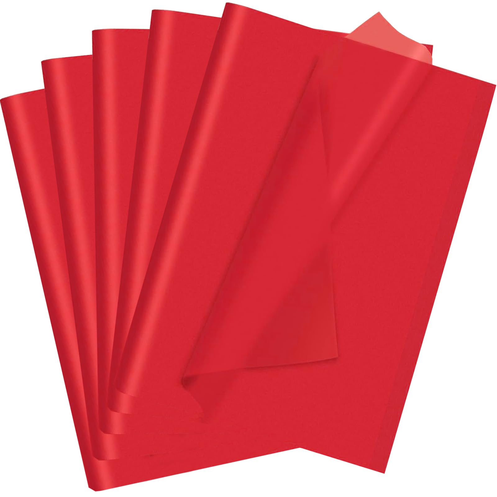 Red Tissue Paper for Gift Bags - 125 Sheets Wrapping Tissue Paper Bulk, 14" x 20" Packing Paper for Packaging, Gift Wrapping, DIY, Moving Supplies & Protecting