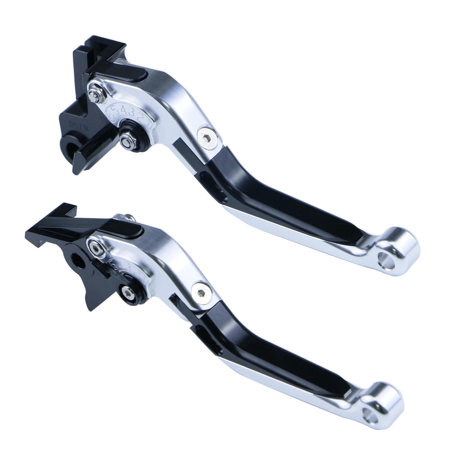 Kkmnaif Silver For For Zx6r 636 Zx10r Z1000 Z750r Z1000sx/N-Ja 1000 Motorcycle Brake Levers Clutch Extendable Adjustable Motorcycle Brake Lever(Silver)