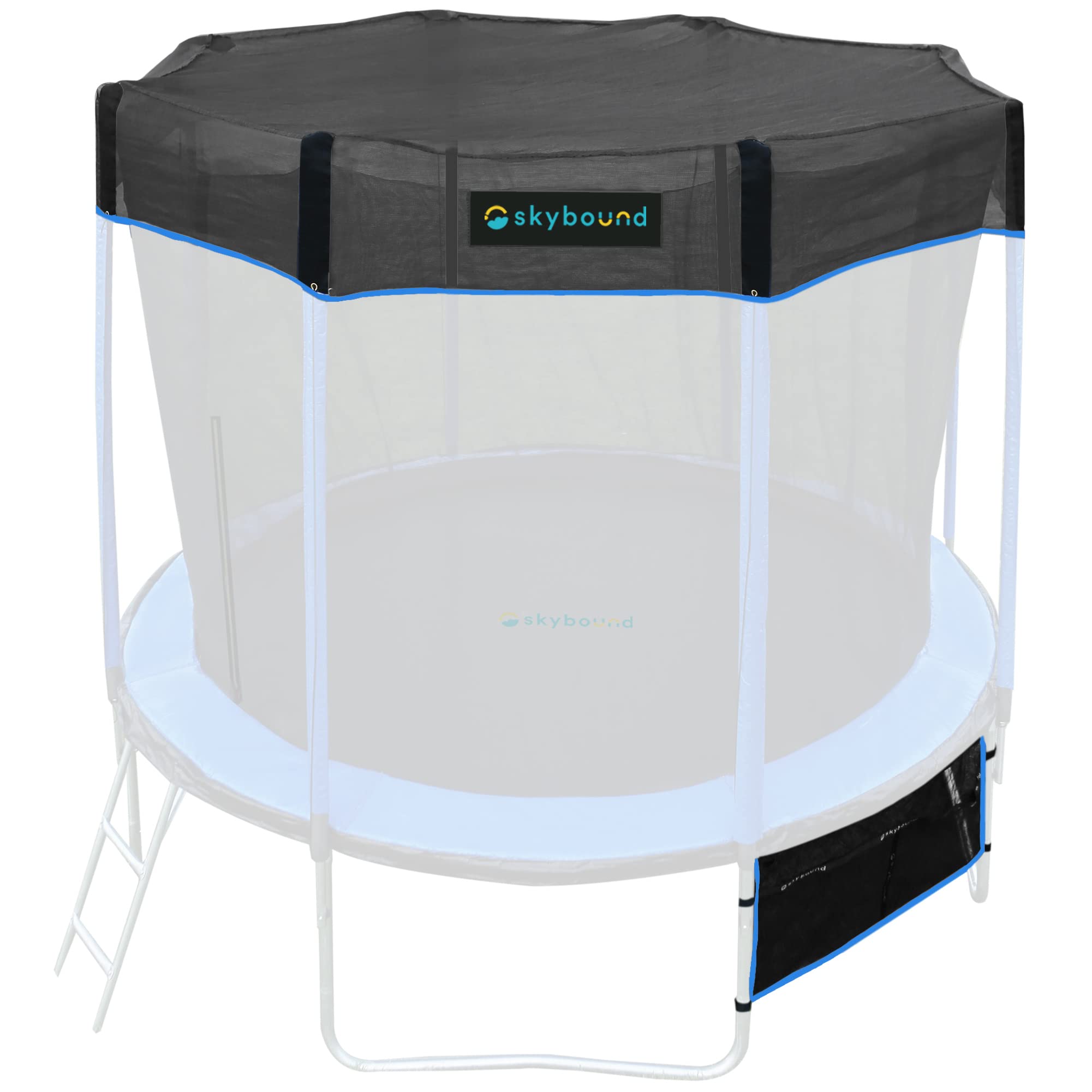 SkyBound Recreational Trampoline Tent Cover for 10FT 12FT 14FT 15FT 16FT - Fits Round Trampoline Straight Poles Only - Outdoor Trampoline Cover with Shoe Bag - Tent Only