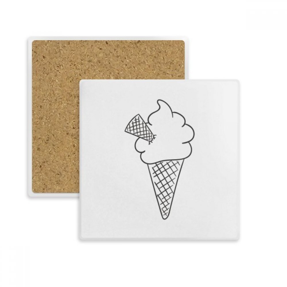 Cadeau Absorbent de Boissons Crème Glacée carré, le sous-verre idéal à offrir