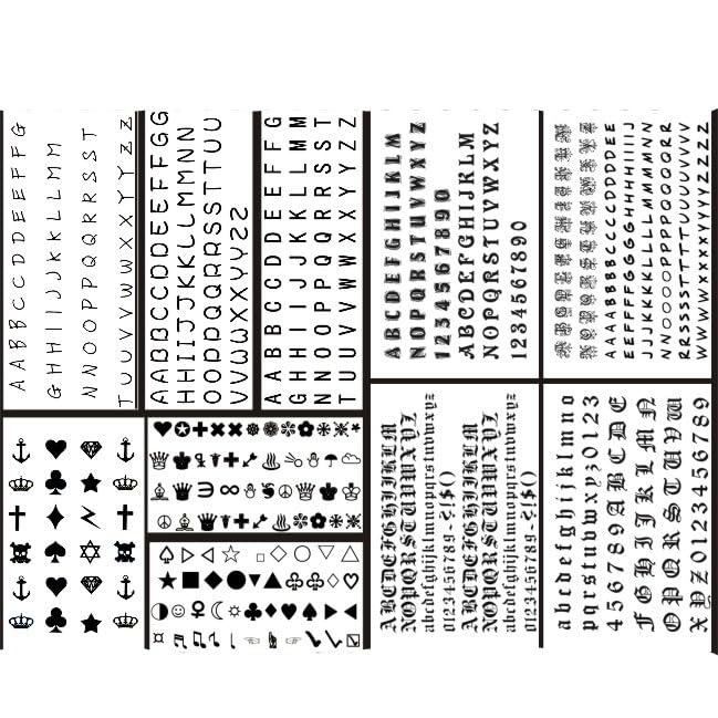 PEKNUXEnglish Alphabet Temporary Tattoo Digital Waterproof Lasting Small Fresh Male And Female Simulation Tattoo Pattern