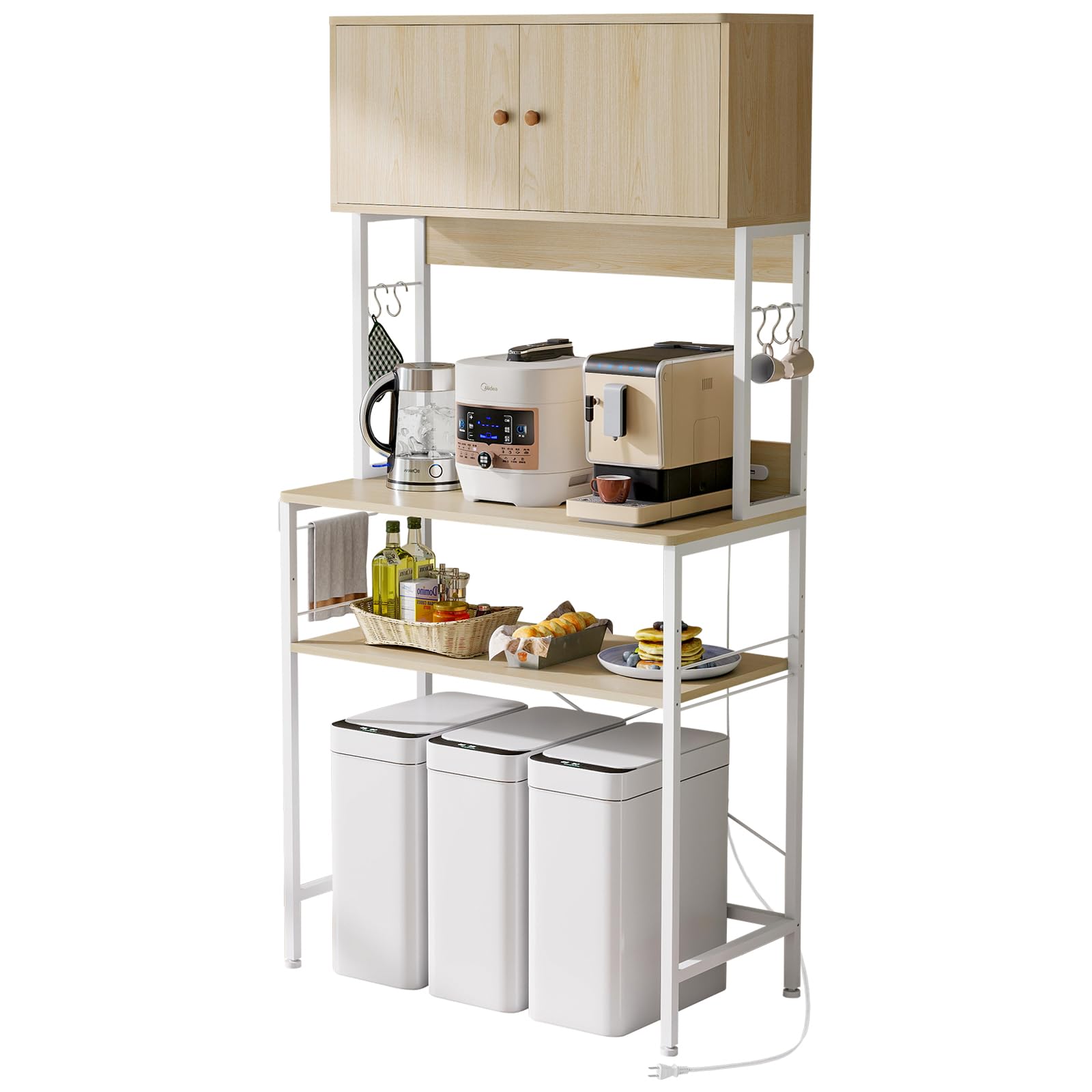 Amazon.co.jp: LYNCOHOME 幅80 ワイドレンジラック 計4口 コンセント