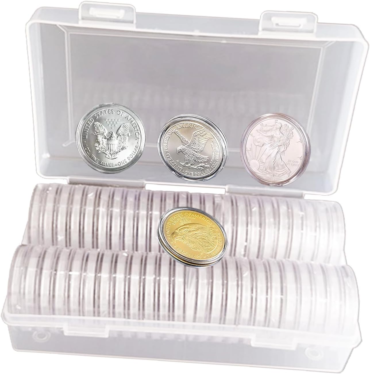 XYZsundy 40.6mm Silver Dollar Coin Holder,Silver Eagles