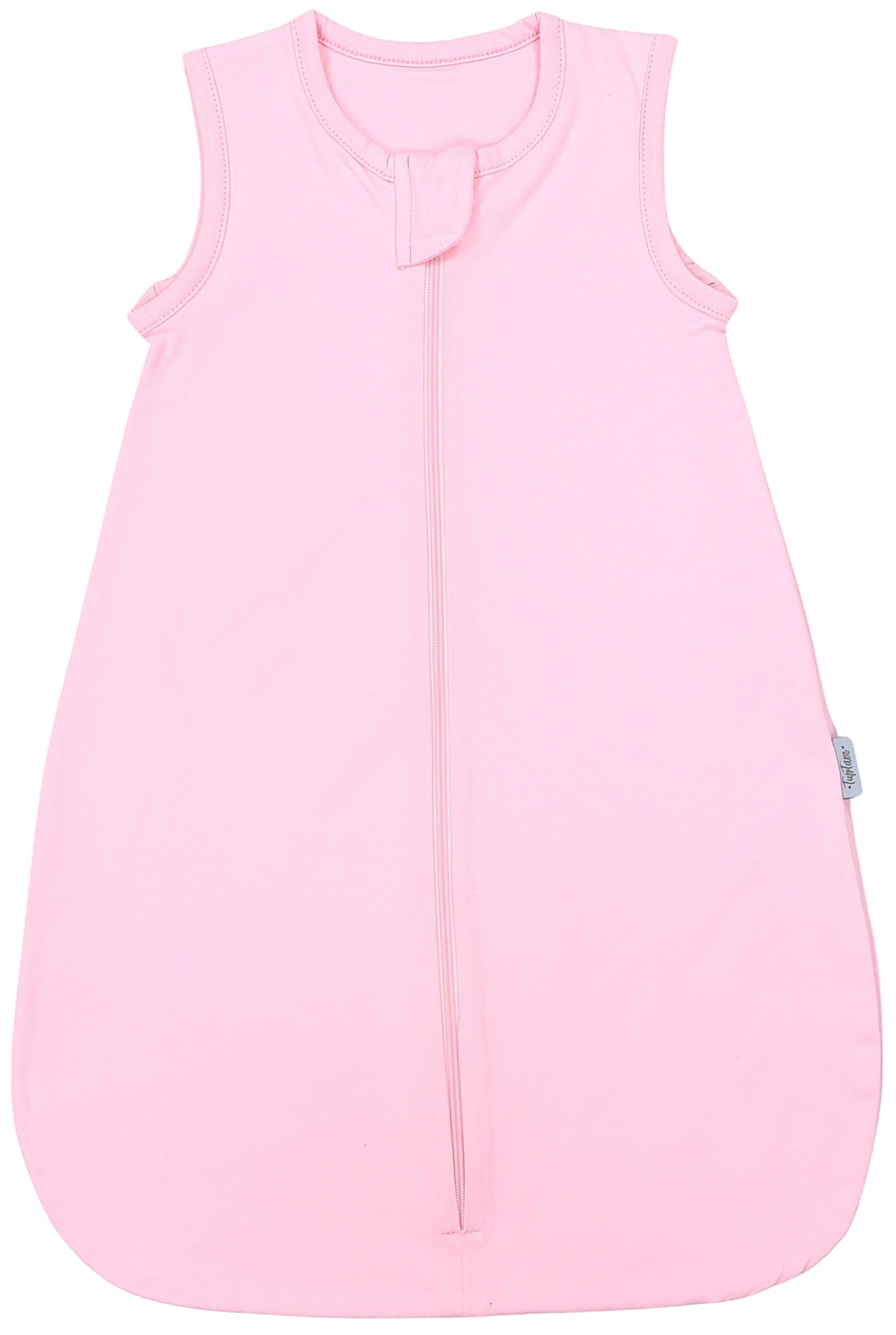 TupTam Sommerschlafsack Baby – Leichter Schlafsack Baby Sommer 0.5 TOG aus Baumwolle, OEKO-TEX zertifiziert, Unisex, Farbe: Rosa, Größe: 62-68