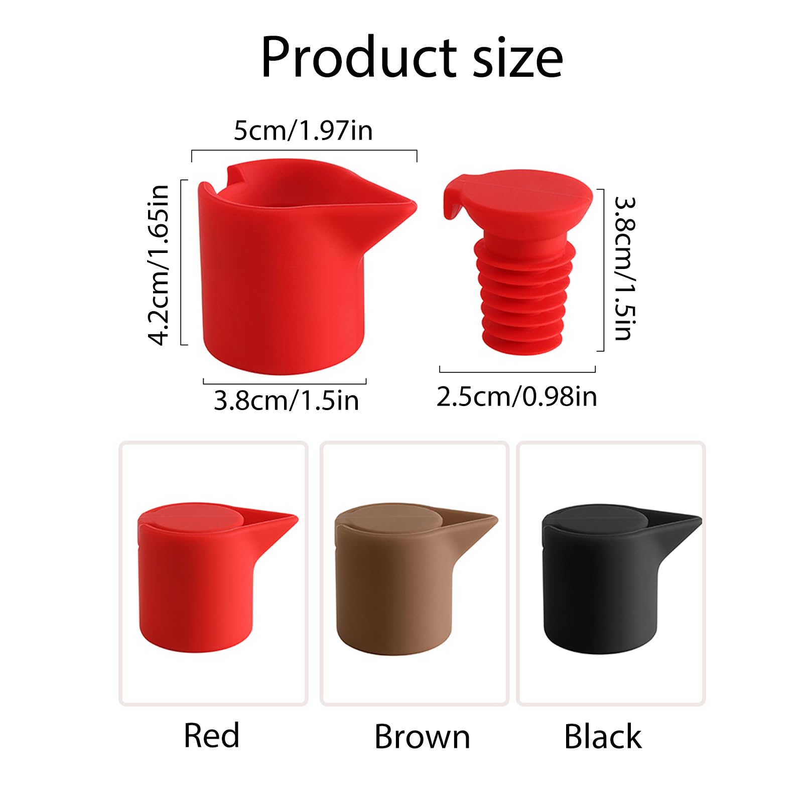 Ultimate Leakproof Wine & Champagne Stopper Set - Durable Silicone Beverage Bottle Sealers, Airtight Portable Wine Savers for Home, Bar, Restaurant, Festivals & New Year Celebrations 3PCS (Red)