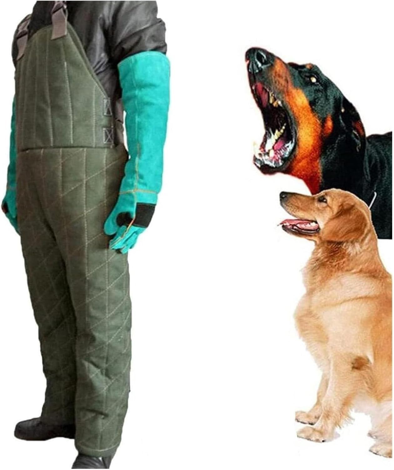 Traje de protección integral for adiestramiento canino profesional, resistente a mordeduras; mono de adiestramiento for perros policía; ropa protectora for perros de adiestramiento(Large)