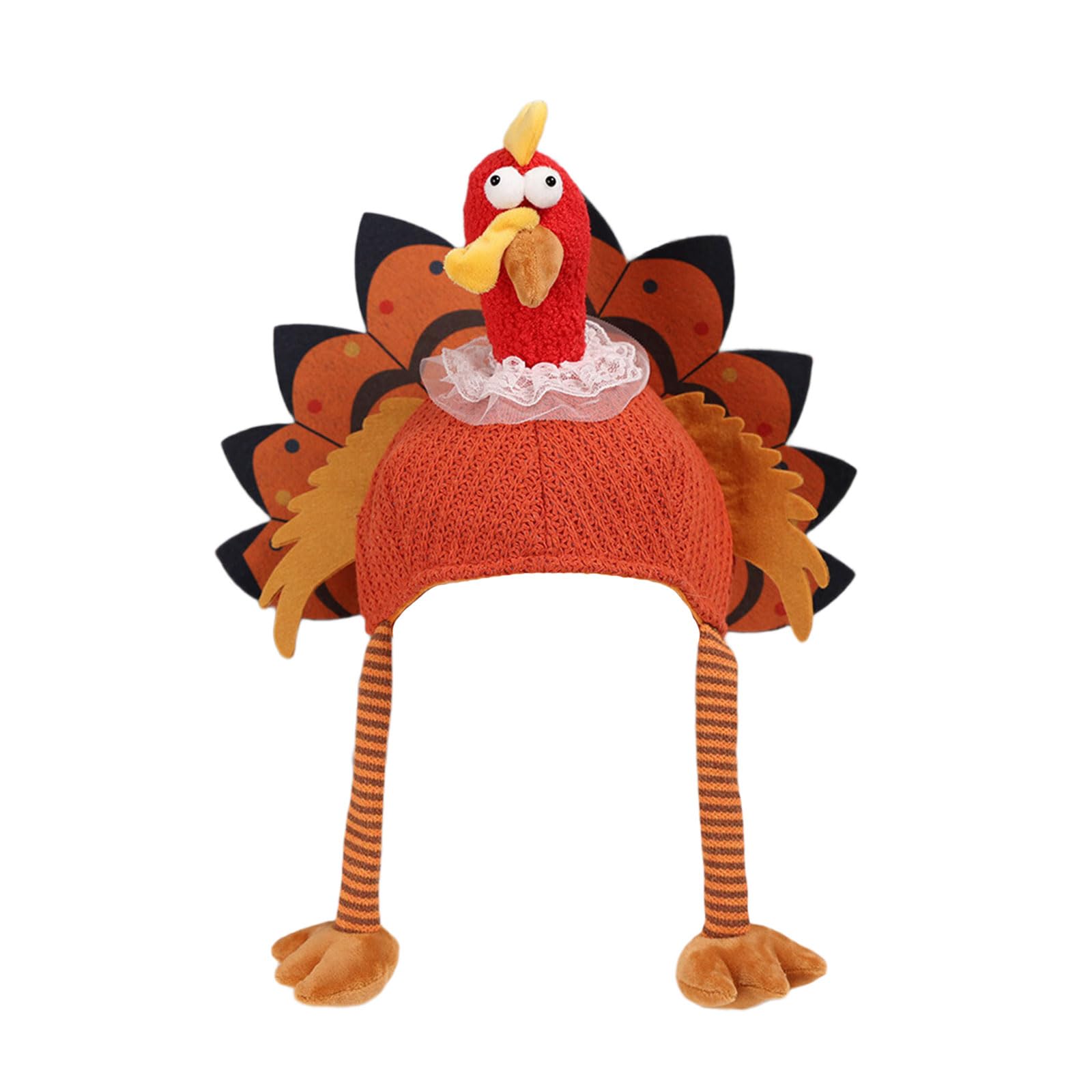 Tsophreniq Thanksgiving Turkey Hat Creative Harvest Parties Headwear for Festival Parties Comfortable Polyester Cap Easy to Wear Harvests Season Party Hat