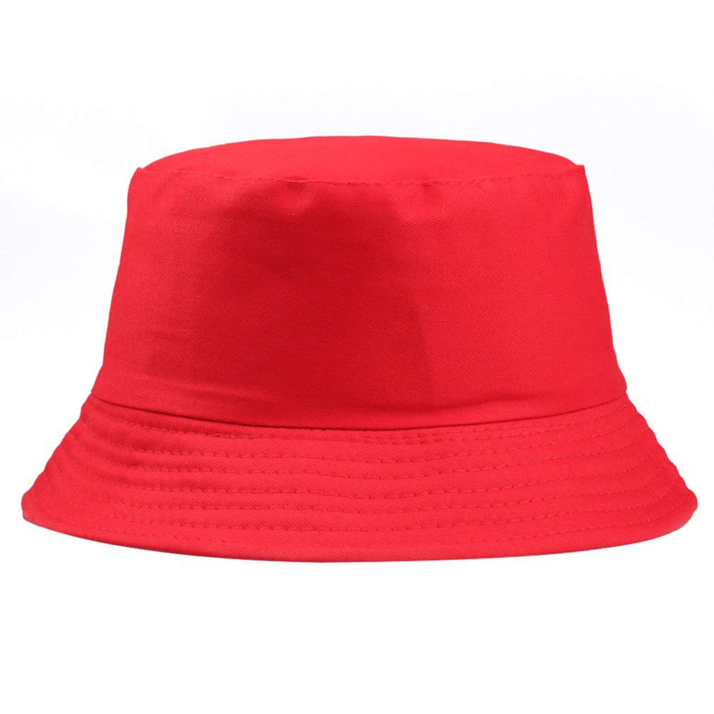 Unisex Women Men Cotton Sun Hat Fisherman Fishing Bucket Cap