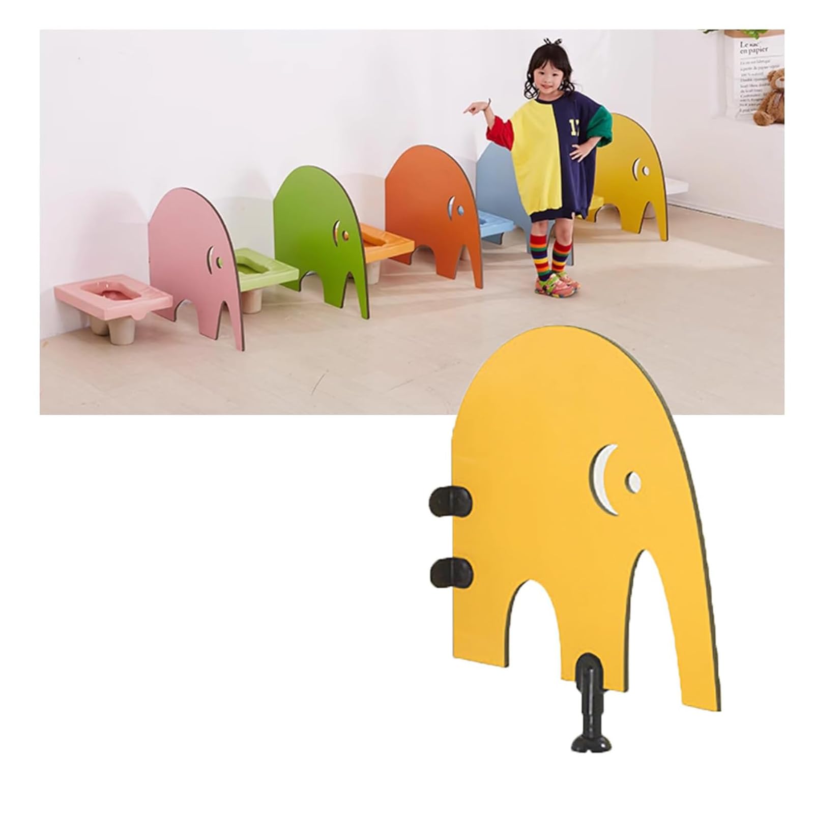 GTHTUHFD Urinal Partition Screen - Wall-Mounted Toilet Privacy Divider For Restrooms, Shopping Malls, Schools, And Public Toilets,Yellow-60 * 70cm