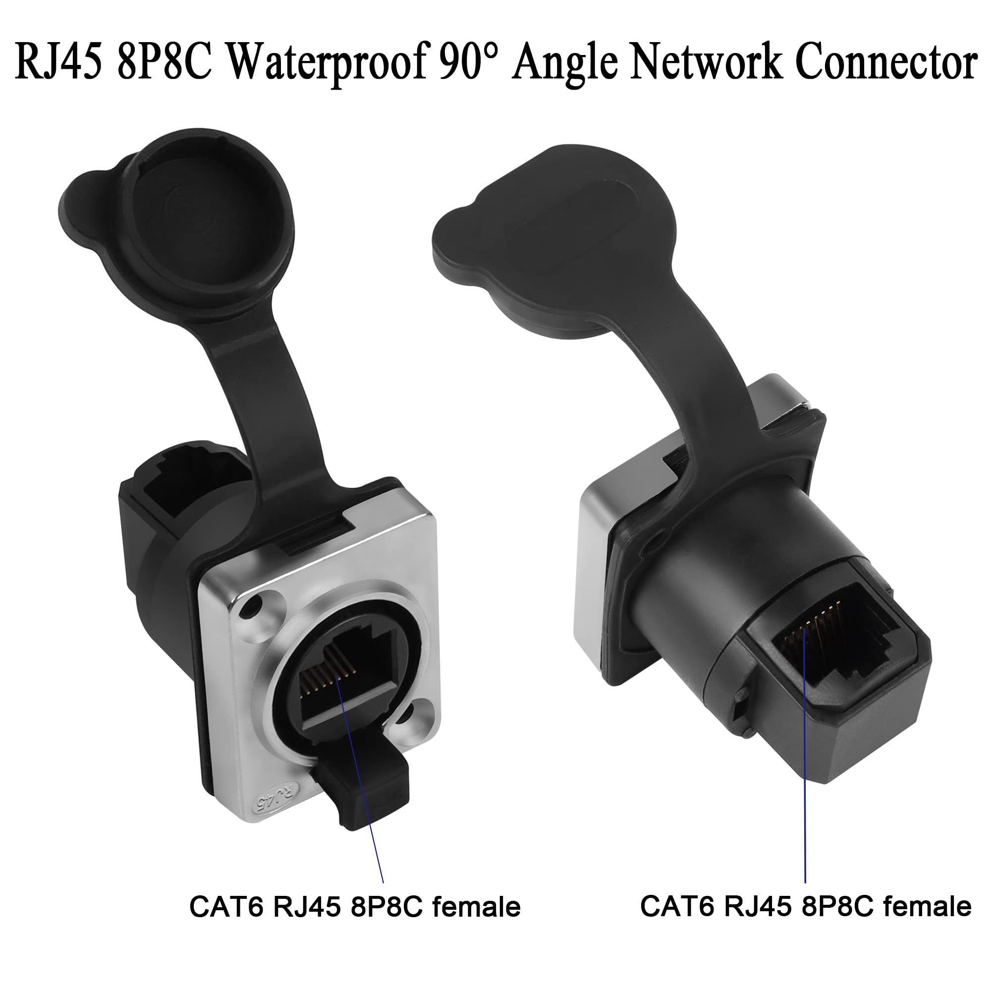 Adattatore RJ45 90° Per Montaggio A Pannello - CAT5E/CAT5 Femmina A Femmina - Foto 6