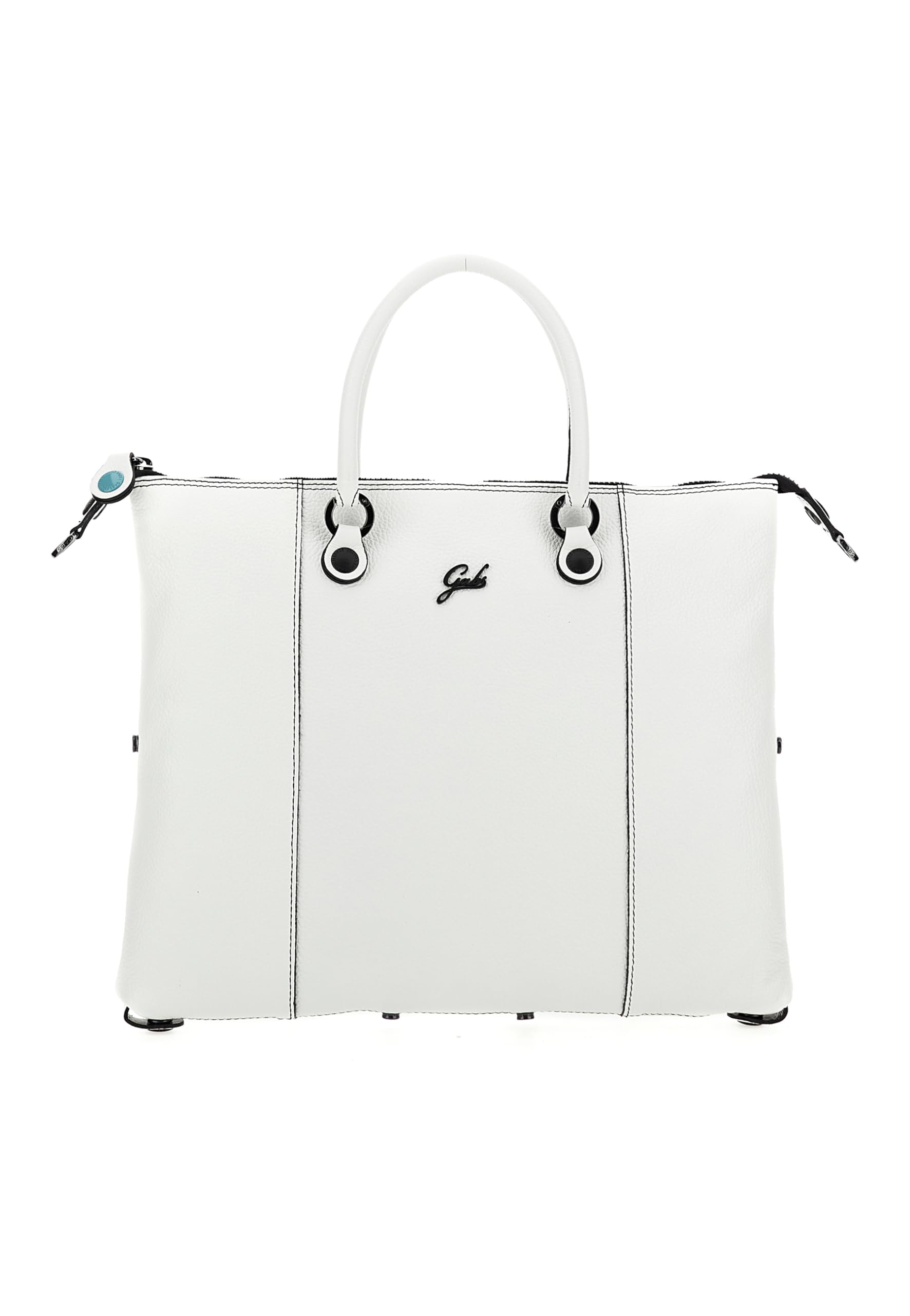 Sac Plat G3 PLUS SIZE M BIANCO OTTICO cabas modulable en cuir - 8