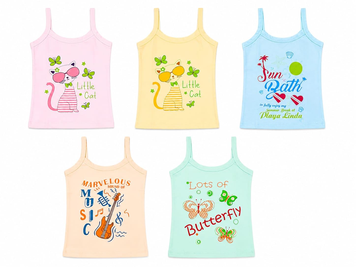 Inner Camisoles for Girls | Basic Colors | Regular Fit | 100% Cotton | Soft & Stretchy | Adjustable Straps-picture-55