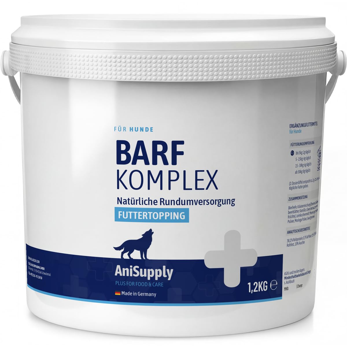 Barf Komplex Futtertopping für Hunde 1,2kg - Natürlicher Barf Zusatz - Mineralien & Vitamine, Barf Hund