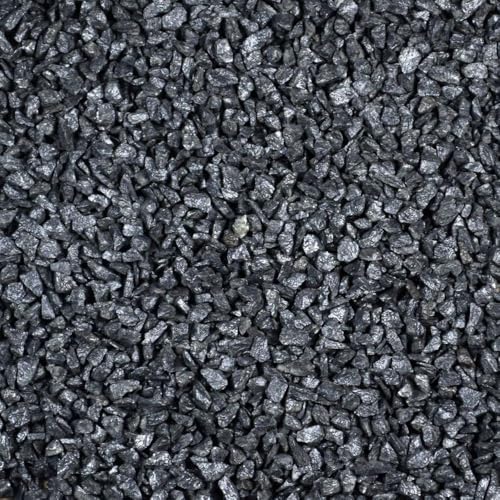 Kieselsteine Garten 5-8 mm 25 kg Zierkies Basalt Anthrazit Aquarium Kies Basaltsplitt Zierstein Splitt Ziersplitt Splitt Garten