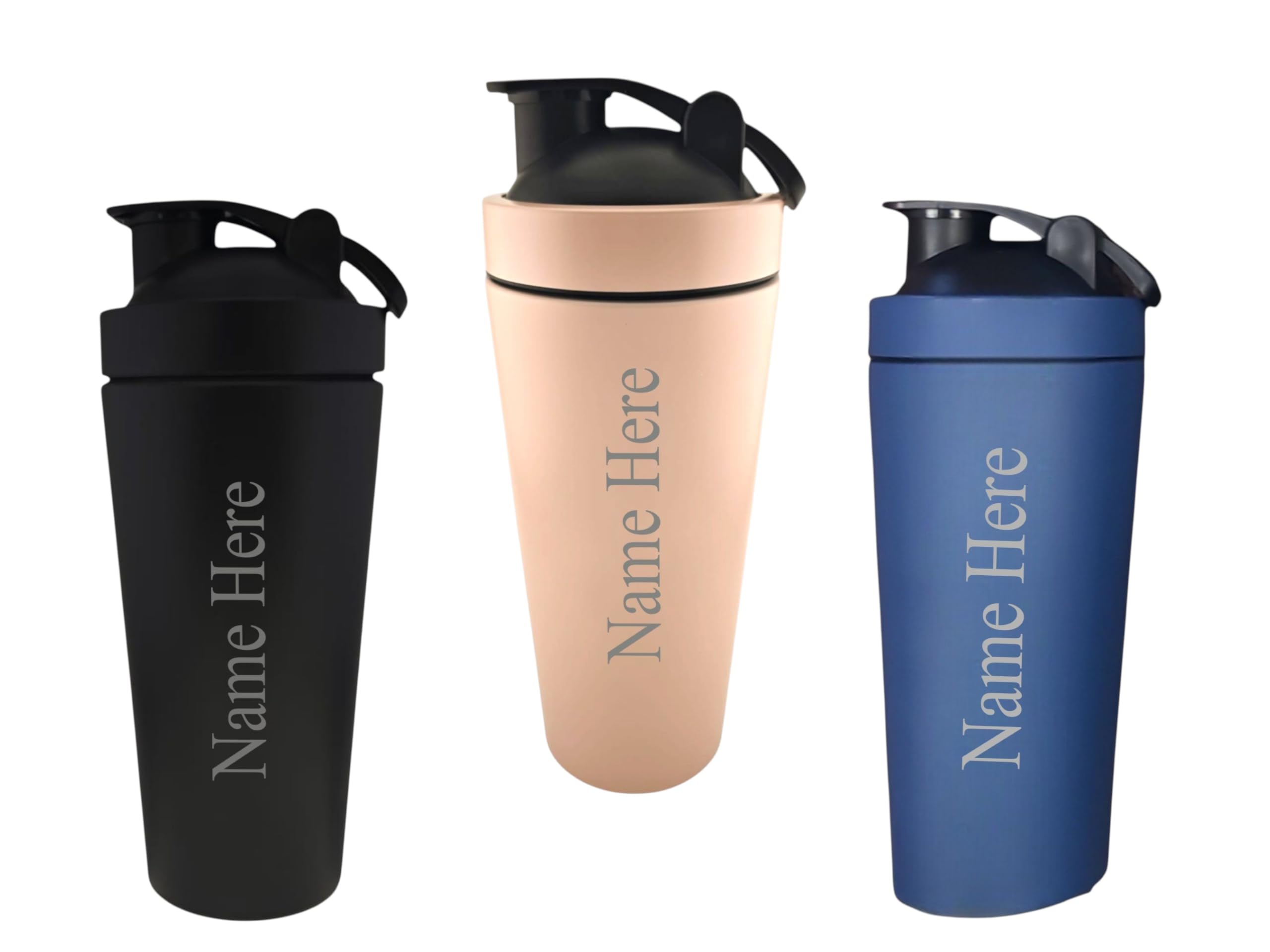 1stclassgifts [Custom] Personalised Engraved Name Protein Shaker Bottle 739ml 25oz Selection Of Colours (Pink)