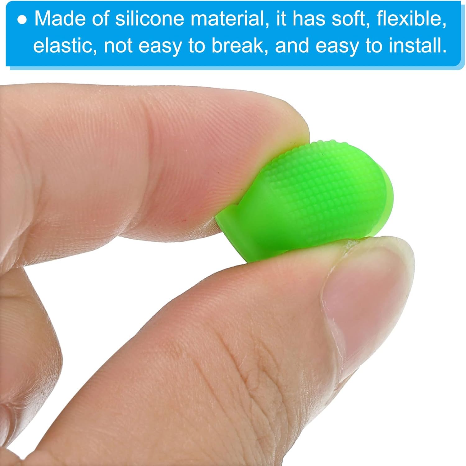 PATIKIL 0.63" LED Flashlight Switch Cap, 5 Pcs Silicone Soft Boot Cover with Inner Column for Push Button Switch Electric Torch Handheld Flashlights, Green