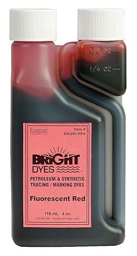 Tinte para detección de fugas, rojo fluorescente, 4 onzas