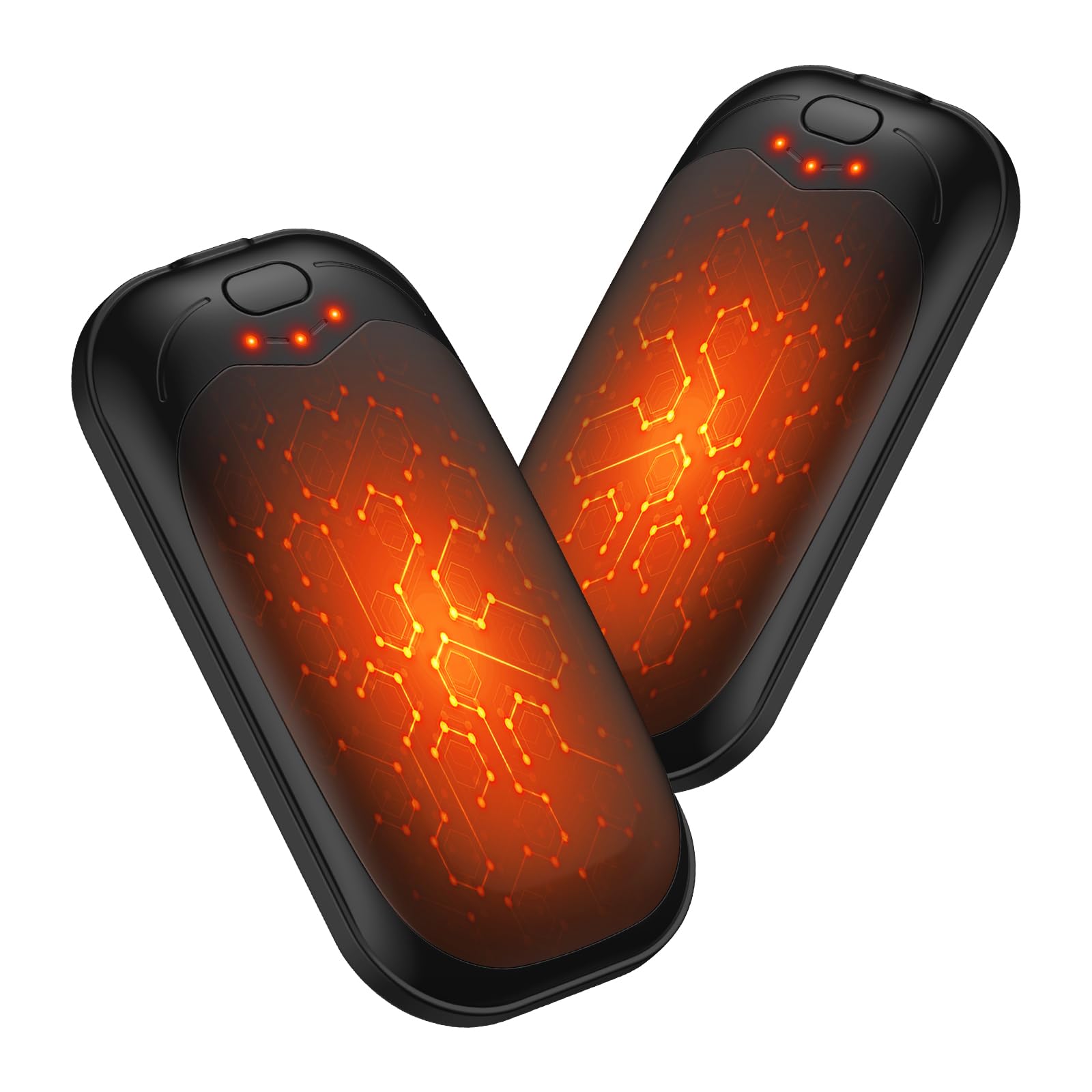 Scaldamani Elettrici Ricaricabili Magnetici - Confezione Da 2, 3 Temperature, 6000 MAh, Per Sci, Golf E Freddo Intenso - 2