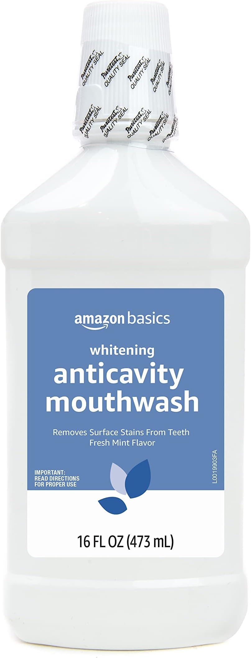Whitening Anticavity Mouthwash, Fresh Mint Flavor, Whitens Teeth, Prevents Cavities, 16 Fluid Ounces, 1-Pack (Previously Solimo)