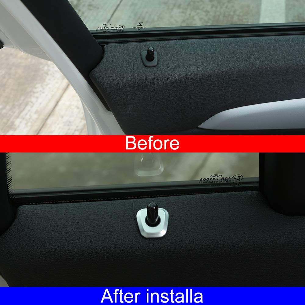 YIWANG 4pcs ABS Chrome for BMW X1 F48 2016-2019 Car Door Lock Cover Trim Stickers Car Accessories for BMW X2 F47 2018 2019