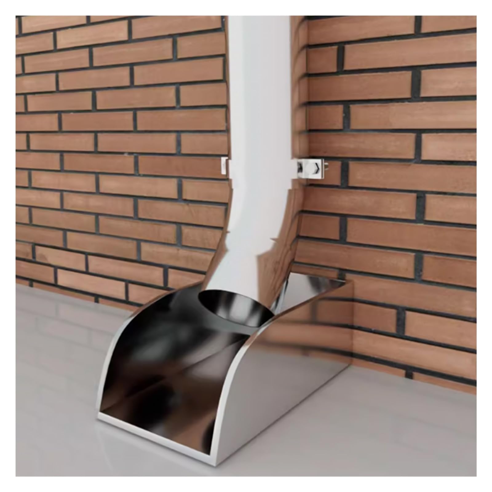 Canalón desviador de bajante para protección de la base, extensor de tubo de drenaje de desbordamiento de acero inoxidable, bandeja de salpicaduras de agua