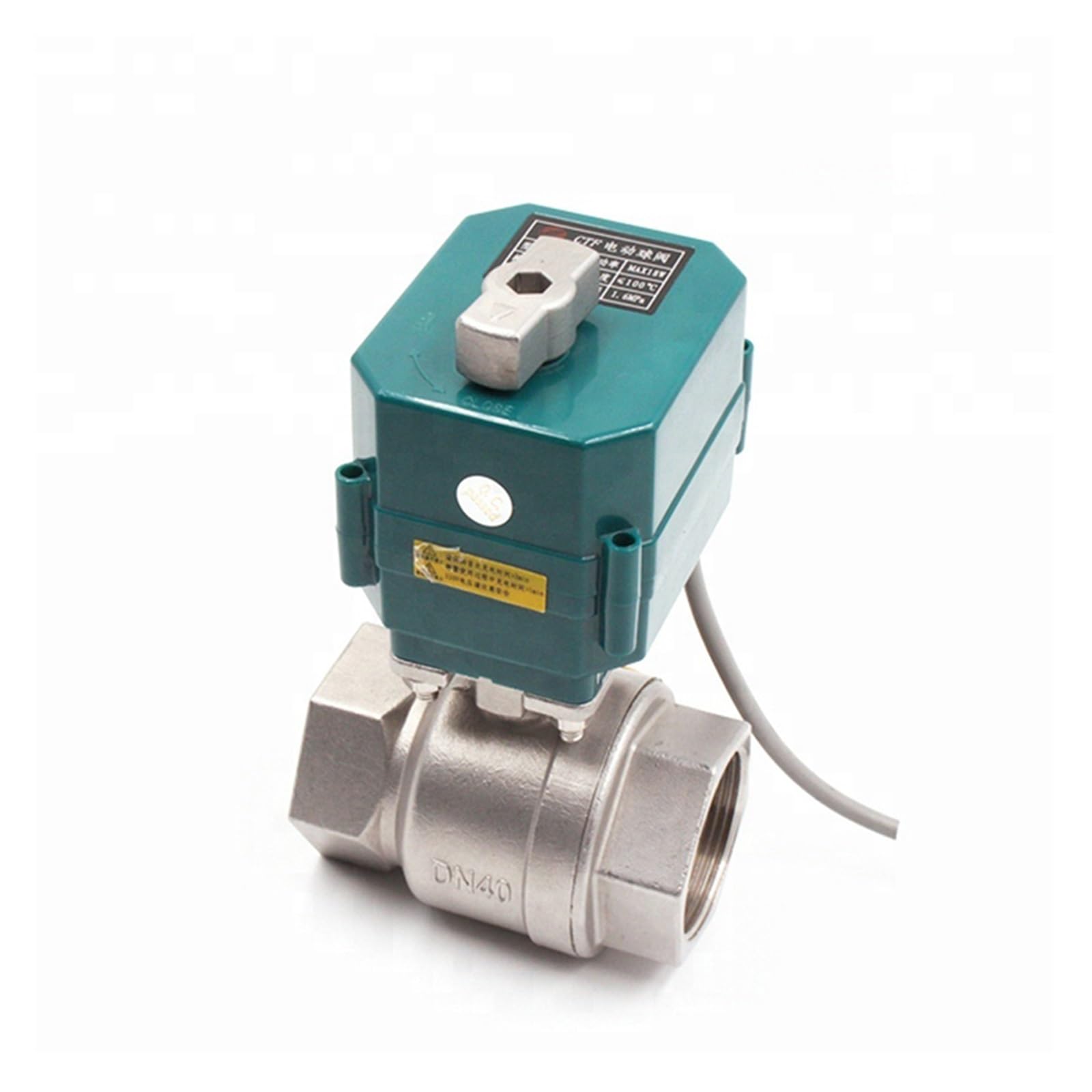 Válvula de bola, Válvula De Bola DN32 DN40 DN50 Eléctrica Industria Del Acero Inoxidable Motorizada Agua For Equipos Potable(1-1/4",BSP_85-265 VAC_CR01)