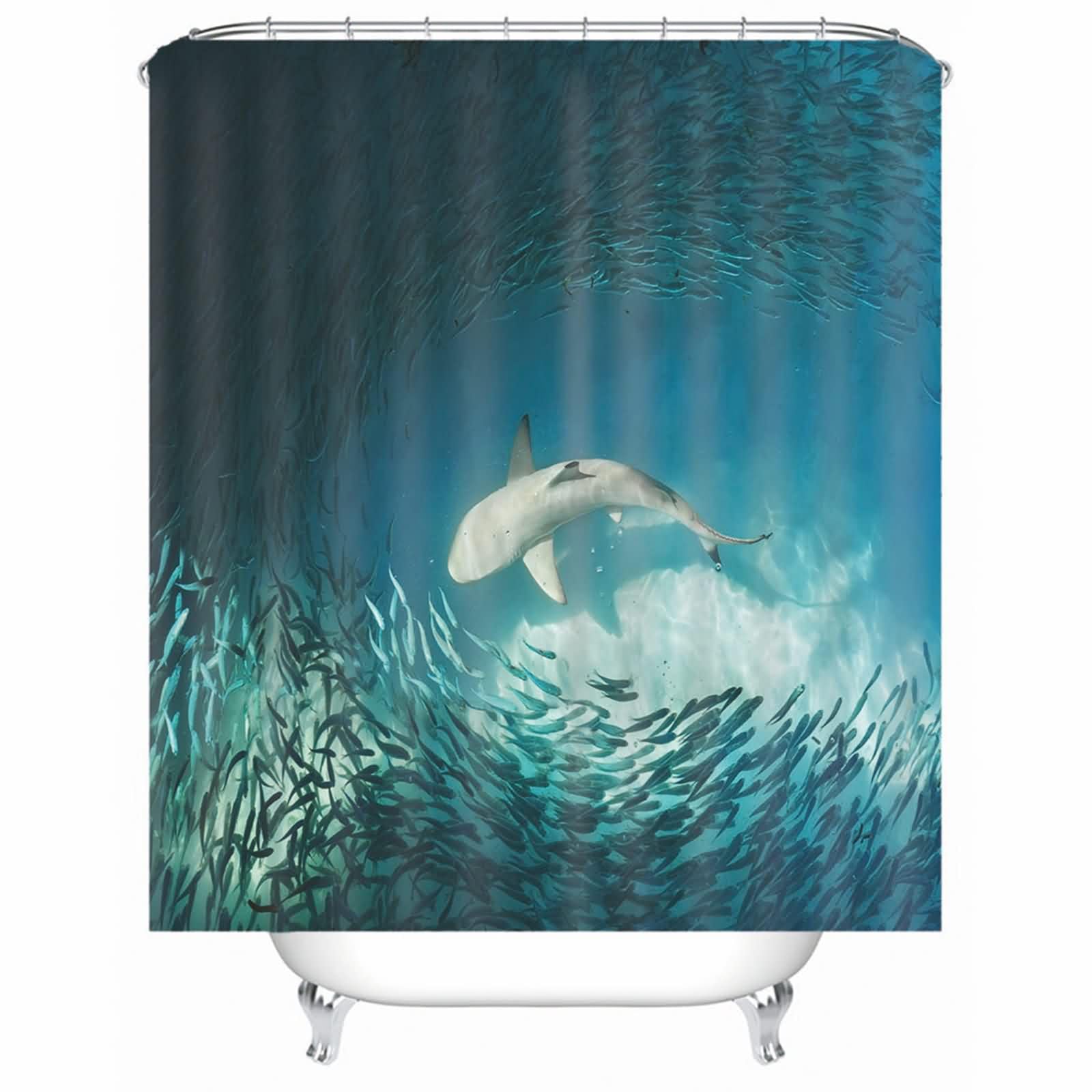 Rideau douche baignoire 220x180cm contre les éclaboussures d'eau