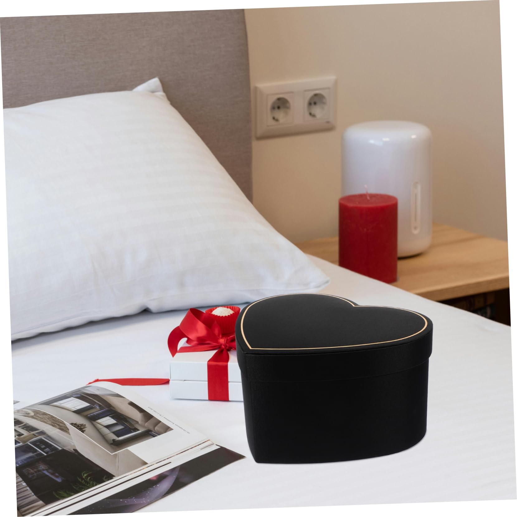 DIYEAH Herzförmige Aufbewahrungsbox Mit Deckel Schwarze Geschenkbox Für Blumenarrangements Elegante Verpackungsschachtel Für Süßigkeiten Schmuck Kosmetik | Herzförmige Schachtel für Blumen, Geschenk Verpackungsbox, Abschlussatmosphäre