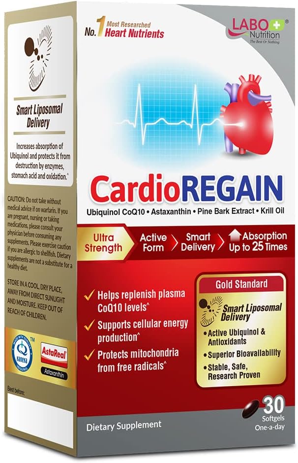 Buy LABO Nutrition CardioREGAIN، Ubiquinol CoQ10 with Kaneka QH 100mg
