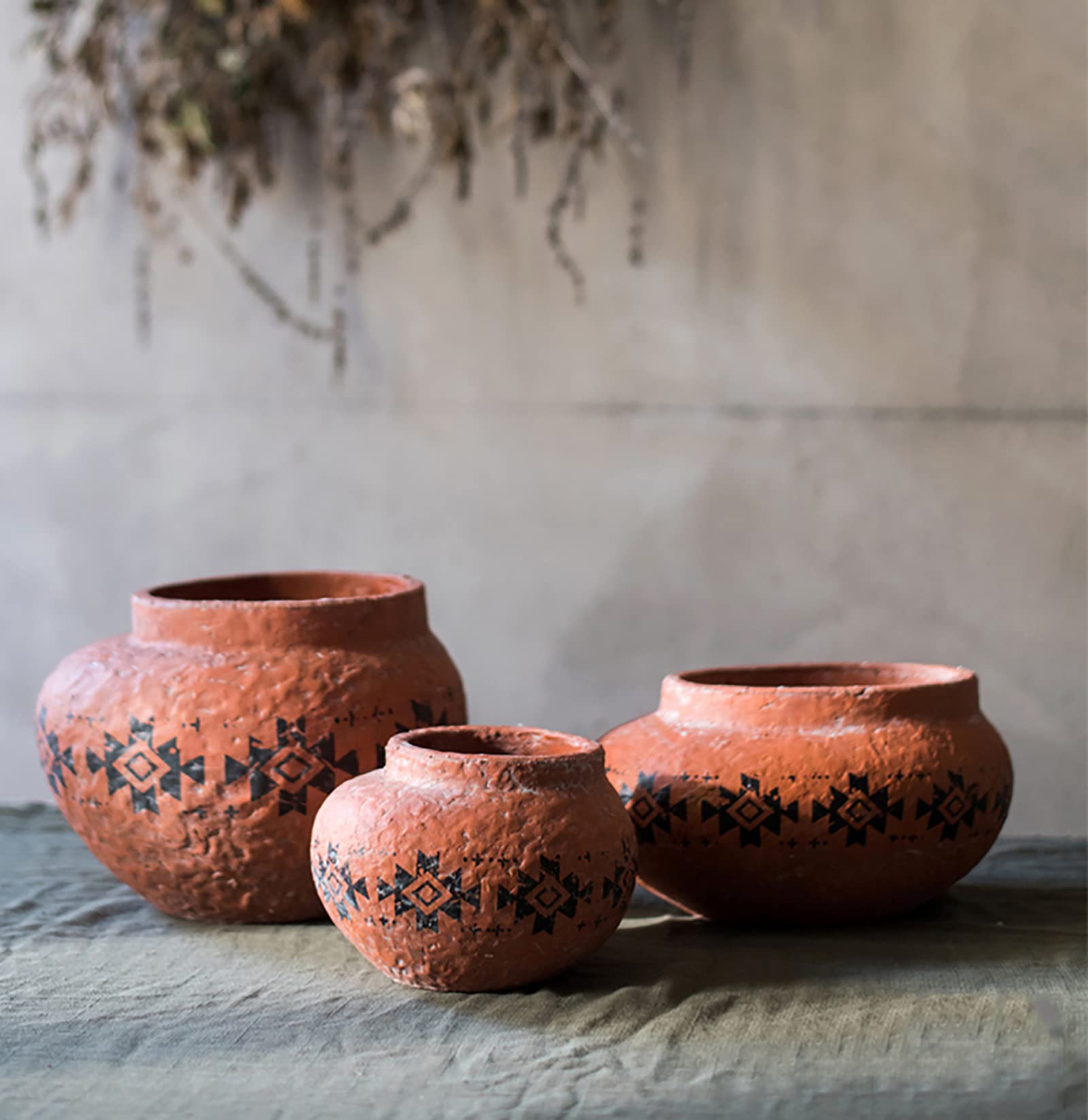 テラコッタ手作りプランター Amazon.co.jp: 手作りのアフリカの地中海風のプランター鍋屋内