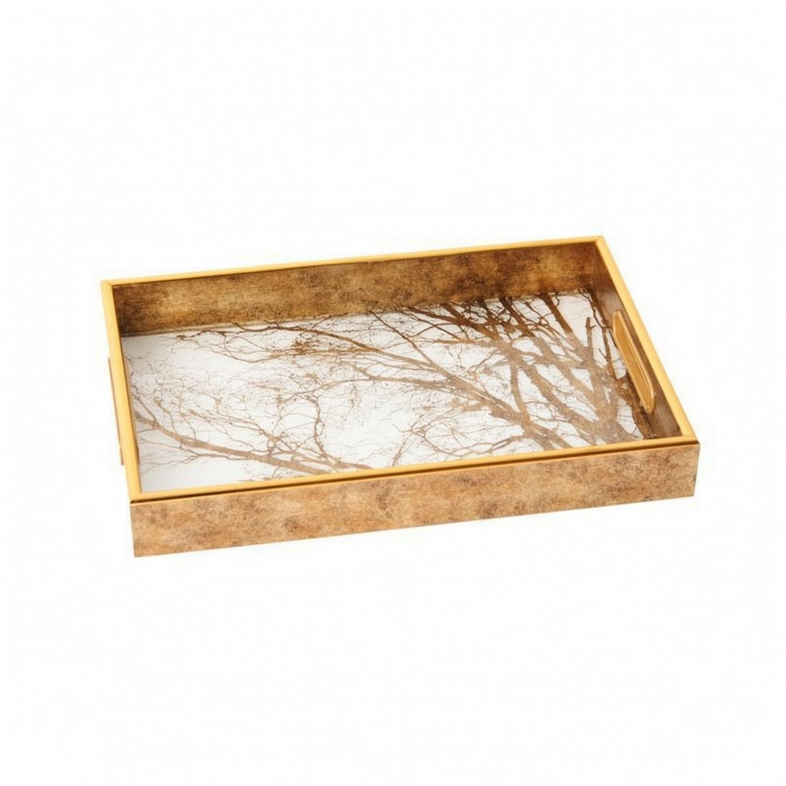 Bandeja Decorativa Organizador, 40.5x26.5x4.5cm, Ramas Densas