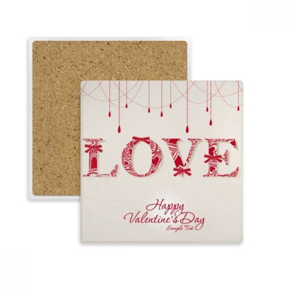 Coupe du Coaster en Pierre DIYthinker Rouge Saint Valentin pour Tasse