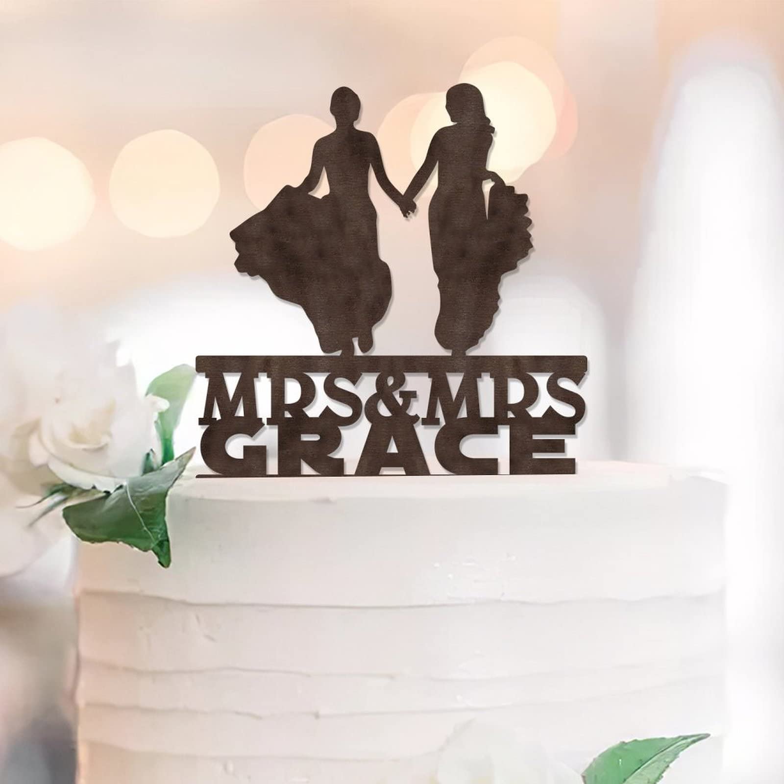 UDCRZ Mr & Mr Silhouet Wedding Cake Toppers Homo Twee Mannen Silhouet Liefde Homo Bruiloft Engagement Party Decor Aangepaste Naam Est Datum Homo Bruiloft Engagement Geschenken Bruin Hout 6 Inch UDCRZ Mr & Mr Silhouet Wedding Cake Toppers Homo Twee Mannen Silhouet Liefde Homo Bruiloft Engagement Party Decor Aangepaste Naam Est Datum Homo Bruiloft Engagement Geschenken Bruin Hout 6 Inch