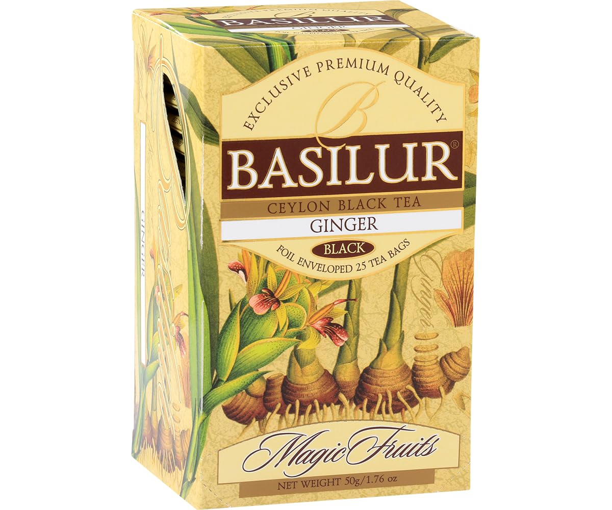Sponsored Ad – Basilur | Magic Fruits Ginger Tea | 100% Ceylon Black Tea | Foil Enveloped 25 Tea Bags