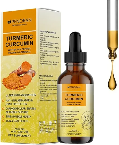 Turmeric Curcumin for Dogs & Senior/Working Dog, for Anti-inflammatory Pain Relief, Hip&Joint Mobility/Flexibility Pain Recovery, Cardiovascular, Brain&Liver, Bone&Muscle, Skin&Coat - Absorb Better