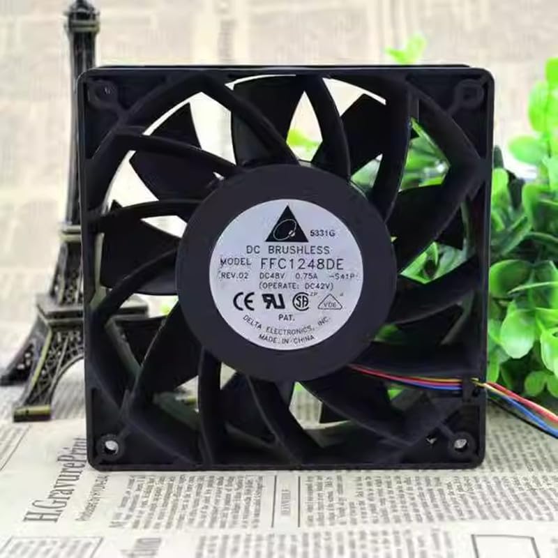 PARREN 12038 12CM high air Volume Fan 48V 0.75A FFC1248DE Double Ball Bearing