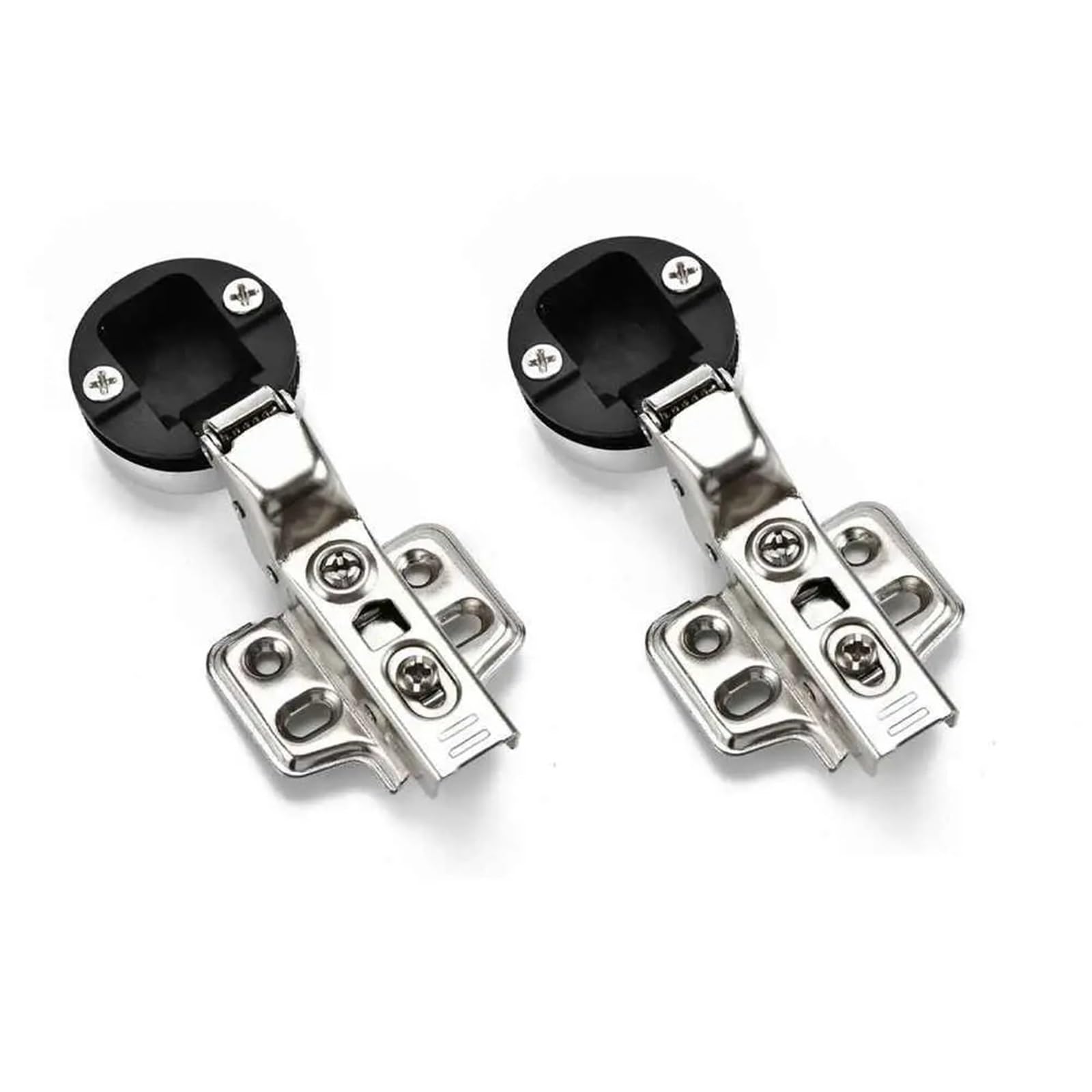 Cidegoo Big Bend Cabinet Hinges 2Pcs Useful Hardware No Hole Window Accessories Furniture Supplies Glass Door Hinge Cabinet Clip For Cupboard Furniture(Big Bend)