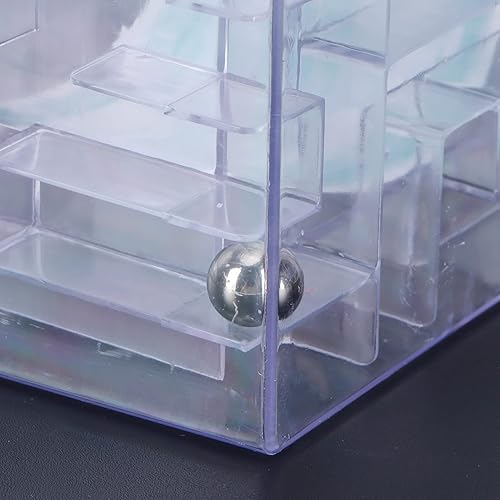 Miniatura 5 de Cajas de regalo de rompecabezas de laberinto de dinero, caja de ahorro de juego de laberinto de dinero para niños y adultos (blanco)