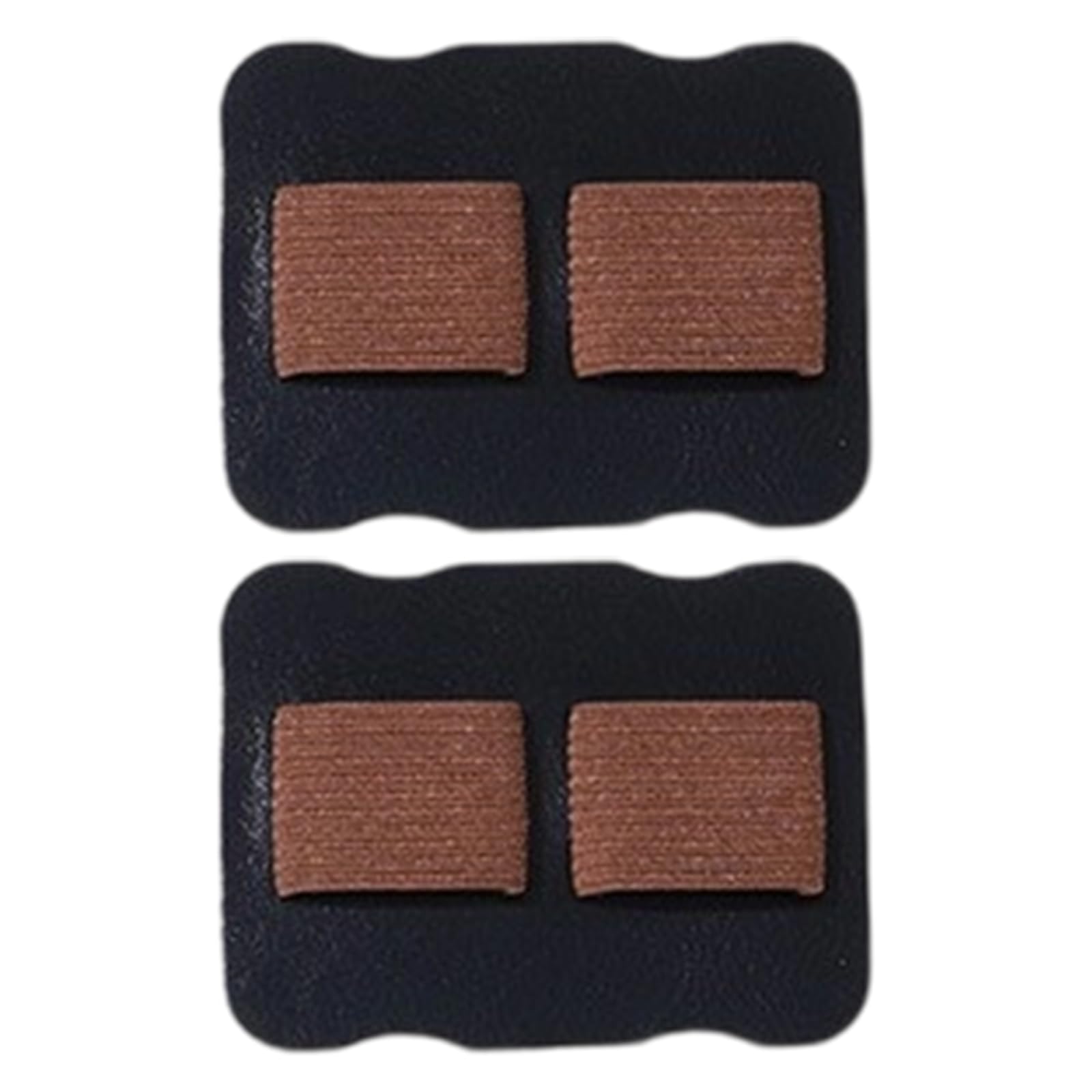 Hsioluted Coffee Color 2Pcs Leather Pen Organiser Adhesive Pen Organiser Elastic Band Slots For Notebook Accessories Double Slots