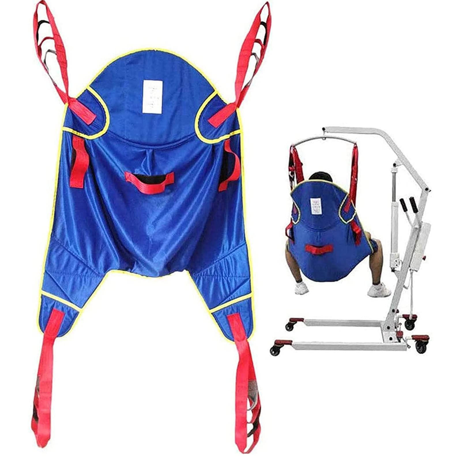 Lève-patient à sangle, lève-patient pour appareils médicaux, ceinture de transport d'escalier avec, pour soins infirmiers, personnes âgées, personnes handicapées, lève-corps complet, élingue à qu